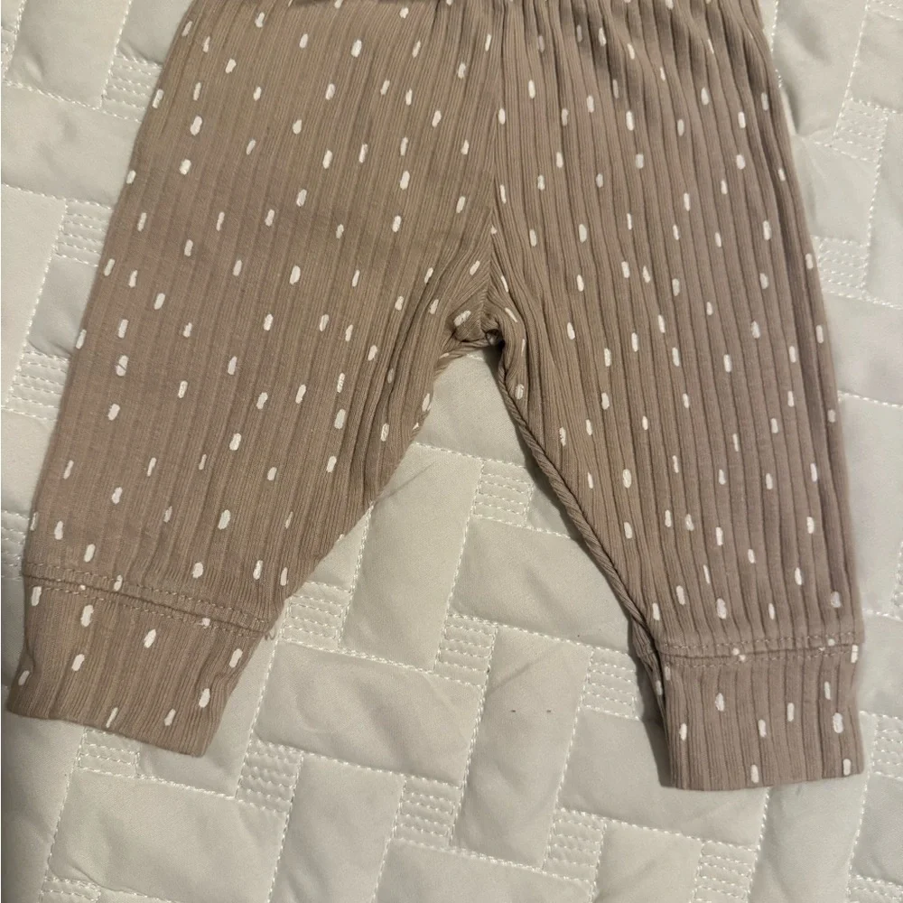 Cloud Island Brown and White Kids Pajama Set - Picture 3 of 5